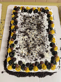Cookies and Cream Cake w/ marshmallow filling and cream cheese frosting ( colors can change )