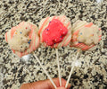 Frosted animal cracker cake pop