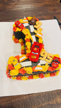Lightning McQueen 1 year birthday smash cake