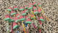 Watermelon cake pops