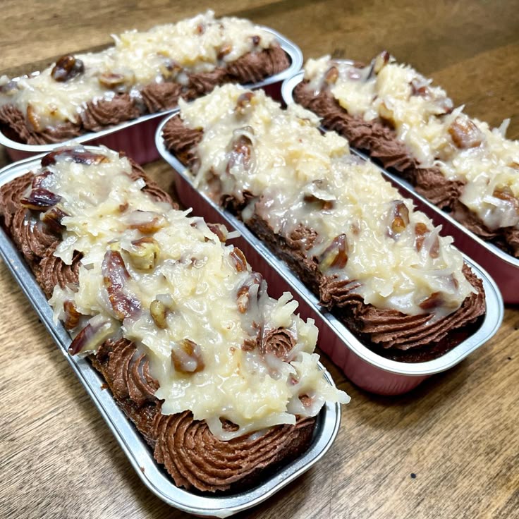German Chocolate Mini Cake Pans