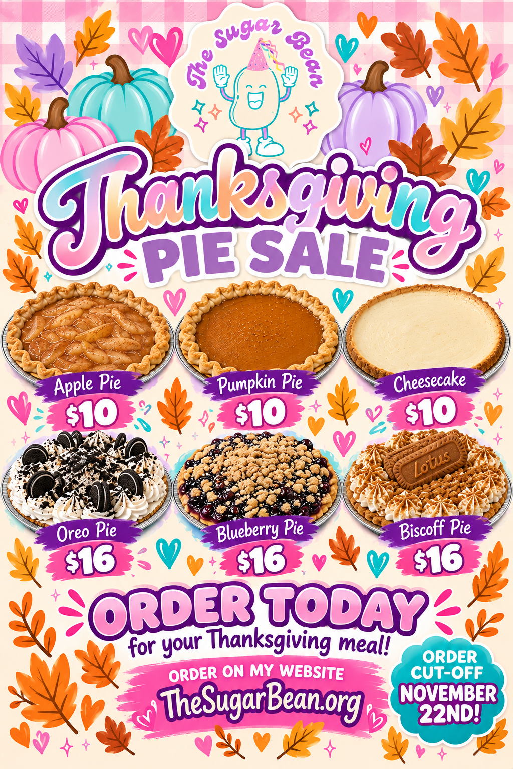 Thanksgiving pie Preorder