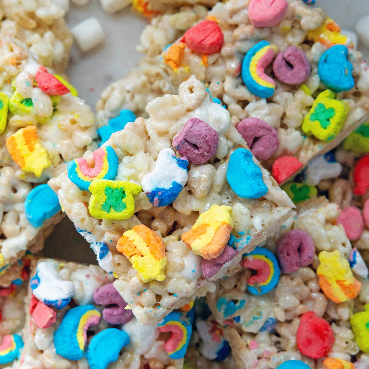 Lucky Charm Rice Krispy Treats
